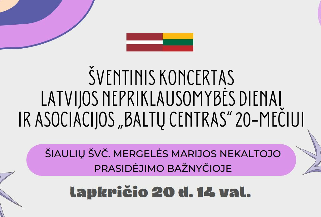 Šventinis koncertas Latvijos nepriklausomybės dienai