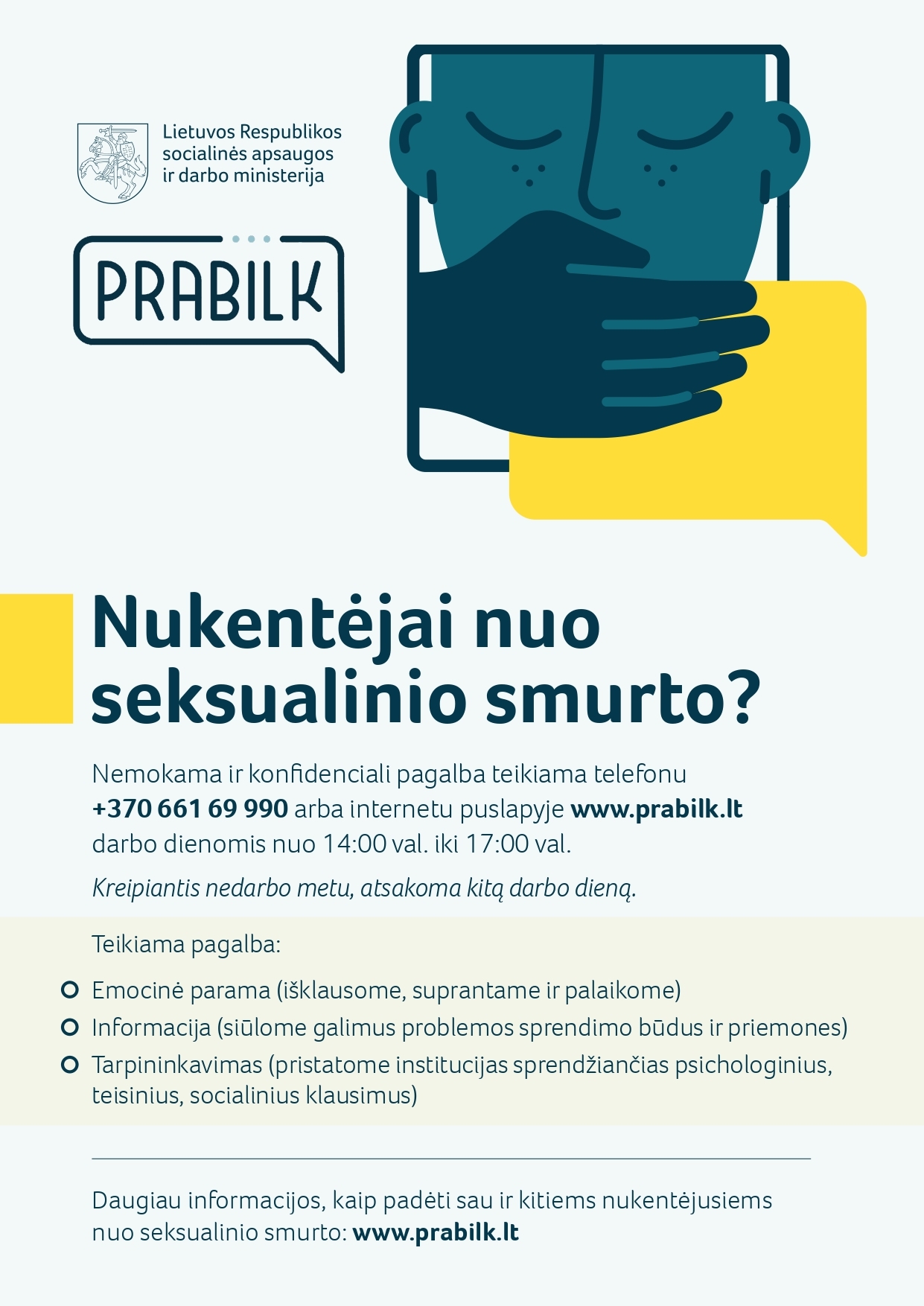 Nukentėjai nuo seksualinio smurto? Prabilk!