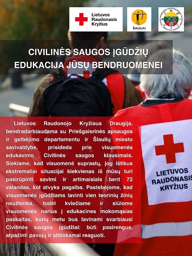 Lietuvos Raudonasis Kryžius kviečia į Civilinės...